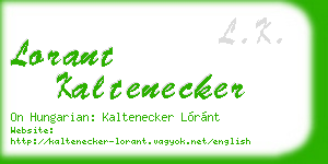 lorant kaltenecker business card