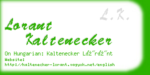 lorant kaltenecker business card